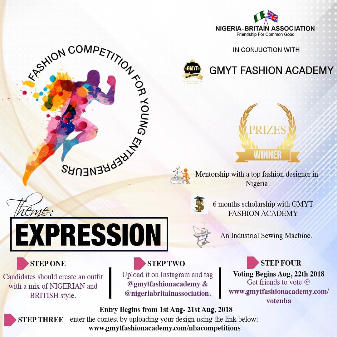 Nigeria-Britain Association & GMYT Fashion 2018 Fashion Competition for Young Entrepreneurs